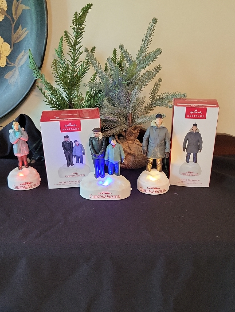 3 Griswald Family Christmas Vacation Hallmark Storytellers Interactive Ornaments